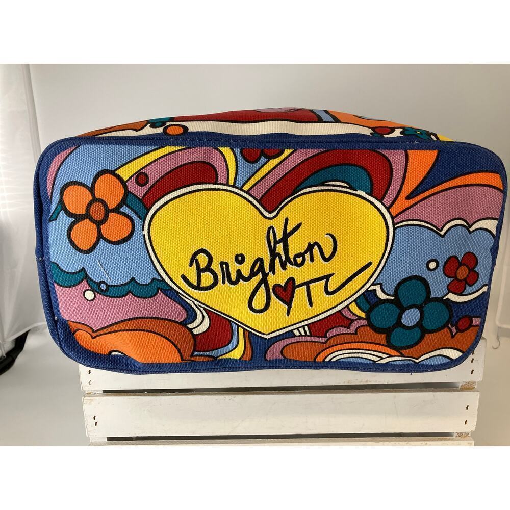 BRIGHTON NWT MULTI COLOR POWER OF LOVE CANVAS TOTE BAG - Picture 7 of 13